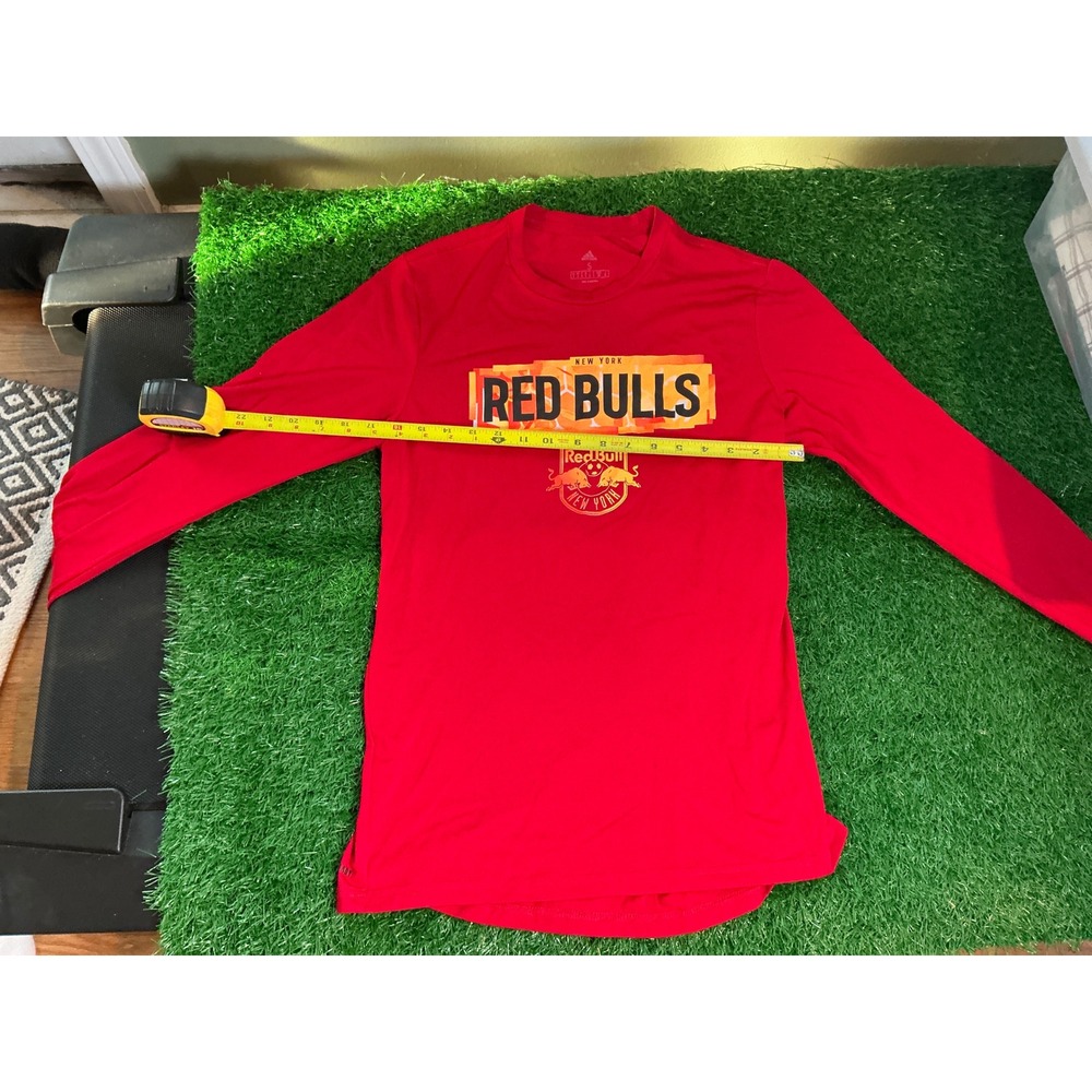 Adidas New York Red Bulls MLS AEROREADY Long Sleeve Shirt Red Mens Small